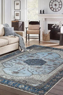 Keen Home Design 6x9 Rug - Machine Washable Area Rug with Non-Slip Backing, Ideal for Living Room, Dining Room, Bedroom - Vintage, Easy Clean, Durable, Low Pile Rug - (6' x 9') by CozyNest Decor