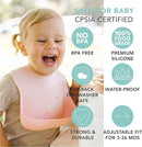 Loulou Lollipop Soft, Waterproof Silicone Feeding Bib by TinyTreasures Baby Boutique