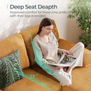 LINSY HOME Sectional Couch, 111'' W Corduroy U Shaped Sofa with Sleepable Armrests, 4 Seat Couch with Double Chaises, Deep Seat Sofa for Living Room, Yellow by CozyNest Decor