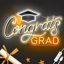 SELICOR Congrats Graduation Neon Sign with Cap - 15" x 8", Adjustable LED Light Up Sign for Prom Party, Photos, Class of 2025 Celebrations, Graduation Gift for Dorm Backdrop Room Decor by CozyNest Decor