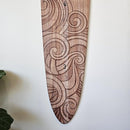 Wooden Surfboard Wall Decor Growth Chart - Surfboard Art Decor for Kids Room, Wood Surfboard Kids Sizing Chart, Surf Boards Art, Height Board Surfer Decor - Brown Wave (9.5"x 46") by TinyTreasures Baby Boutique