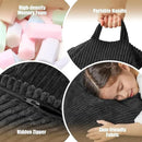 Hobestluk 3.5FT Bean Bag Chair Adult Bean Bag Chair Large Bean Bag Chair with Filler Included Teardrop Bean Bag with Removable Cover for Bedroom Living Room - (Large, Black) by CozyNest Decor