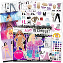 Fashion Angels Live! in Concert Sticker Stylist Fashion Set, Includes Concert Venue Style Boards, Popstar Silhouettes & 600+ Stickers, Ideal Gift for Kids & Teens by TinyTreasures Baby Boutique
