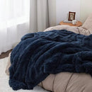 Bedsure GentleSoft Fluffy Navy Blue King Size Blanket for Bed, Thick Soft Sherpa Faux Fur Fleece Bedding Fuzzy Plush Winter Warm Heavy Large King Blanket, Cozy Blue Gifts for Men Women, 108x90 by CozyNest Decor