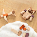 Alphabet Number Early Math Wooden Building Blocks Set - 86 Blocks in 6 Shapes with Wooden Storage Tray. Preschool Montessori Kids Toys. Stacking Learning Toys for Toddlers. Age 3 Years + by TinyTreasures Baby Boutique