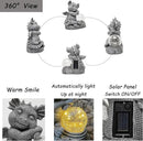 Garden Dragon Figurine Solar Powered Outdoor Cute Dragon with Hold Glowing Glass Ball Resin Sculpture for Porch Patio Lawn Farm Yard Home Decoration Gift for Women Housewarming by CozyNest Decor