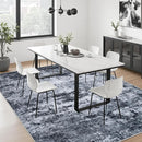 8x10 Area Rug Living Room Rug: Washable Modern Abstract Soft Thin Rug Indoor Floor No Slip Stain Resistant Carpet for Bedroom Dining Room Farmhouse Nursery Home Office - Black by TinyTreasures Baby Boutique
