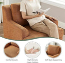 Oversized Accent Chair, Modern Boucle Armchair with Wood Legs, Modern Reading Chair with Thick Cushion, Comfy Chairs for Living Rooms, Bedrooms, Reading nooks and Apartments by CozyNest Decor