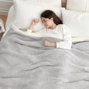 Snuggle Sac Queen Size Bedding Blanket Grey Color, Super Soft Warm Blankets for Bed, Living Room, Luxurious Microfiber Blanket Dupes, Heather Grey, 90x90 inches by TinyTreasures Baby Boutique
