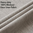 MIULEE 100% Blackout Linen Textured Curtains for Bedroom Solid Thermal Insulated Warm Taupe Grommet Room Darkening Curtains & Drapes Luxury Decor for Living Room Nursery 52 x 120 Inch (2 Panels) by TinyTreasures Baby Boutique