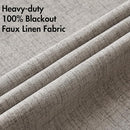 MIULEE 100% Blackout Linen Textured Curtains for Bedroom Solid Thermal Insulated Warm Taupe Grommet Room Darkening Curtains & Drapes Luxury Decor for Living Room Nursery 42 x 63 Inch (2 Panels) by TinyTreasures Baby Boutique