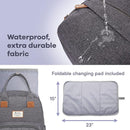 RUVALINO Diaper Bag Backpack-Expandable Baby Bag with up to 50% Capacity -Baby Essentials Bag with Changing Pad Insulated Bottle Holders & Pacifier Case, Waterproof, Dark Gray XL by TinyTreasures Baby Boutique