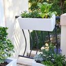 Glowpear Self Watering Railing Planter Box - 23.6", White - UV Stable, Scalable Plant Pot with Water Gauge, Indoor Outdoor for Vegetables, Flowers, Herbs, and Succulents by CozyNest Decor