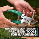 2wayz Garden Tool Set - 5-Piece Durable Gardening Hand Tools - 3x12x7-inch Gardening Kit with Portable Box and Carrying Case - Small Garden Planting Tools - Garden Essentials - Gift for Garden Lovers by GreenHaven Gardens