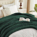 Carriediosa Chunky Knit Throw Blanket 60" X 80" Twin, 100% Hand Made Large Chenille Loop Yarn Soft Fluffy Throws for Couch Sofa Bed, Big Crochet Cozy Heavy Thick Cable Woven Blankets, Dark Green by CozyNest Decor