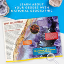 NATIONAL GEOGRAPHIC Break Open 5 Jumbo Geodes - Earth Science Kit with 5 Premium, Extra-Large Geodes with Crystals, Goggles & Display Stands, Science Gifts, Fun Stuff for Kids (Amazon Exclusive) by TinyTreasures Baby Boutique