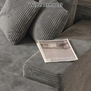 ovios 81" Oversized Sectional Double Lounge Chaise with Cloud Plush Sofa Bed, No Assembly Required, Fluffy Modern Sleeper Loveseat Chair for Indoor Living Room Bedroom Reading, Grey (Corduroy Fabric) by CozyNest Decor