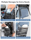 besrey Baby Backpack Carrier, Toddler Hiking Backpack with Safety 3-Height Seat, Adjustable Straps&Waist Belt, Foldable Frame Lightweight Large Capacity Child Carrier for Hiking (Haze Blue) by TinyTreasures Baby Boutique