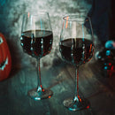 Stemmed Skeleton Wine Glasses Set Of 2 By Skeleton Hand Glasses 9 H Goth Gifts Skele by The Wine Savant
