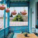 Hanging Planters Basket Outdoor Indoor(14 inch 4 Pack)-Coconut Coir Hanging Baskets for Plants Outdoor,Metal Wire Baskets with Coco Liner Window Box Planters, hanging Flower Pots For Railings… by CozyNest Decor