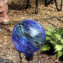 Sunnydaze 10-Inch Gazing Ball for Garden - Glass Gazing Globe for Outside - Garden Orb Yard Decor - Northern Lights by CozyNest Decor