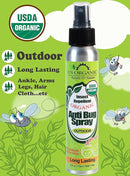 US Organic Mosquito Repellent Anti Bug Outdoor Pump Spray, 4 oz, Certified Organic, DEET-Free, Natural Insect Protection for Camping, Hiking, Travel by TinyTreasures Baby Boutique