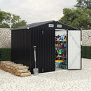 6x8 FT Metal Storage Sheds Outdoor, Metal Yard Sheds MetalGarden Shed Kit, MetalTool Shed with Lockable Door, Utility Buildings with Air Vent for Backyard Garden Patio Lawn by GreenHaven Gardens