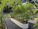 A ANLEOLIFE 12X3X1.5 ft Galvanized Raised Garden Beds Outdoor, Oval Extra Large Metal Planter Box for Planting Vegetables Flowers Herb, Anti-Rust & Easy-Setup, Antique White by GreenHaven Gardens