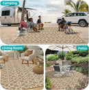 HEBE Outdoor Rug Waterproof 9x12, Plastic Straw Rug Camping Rug, Reversible Outdoor Patio Rugs RV Mat Clearance, Indoor Outside Floor Carpet for Porch,Deck,Camper,Balcony,Backyard by GreenHaven Gardens
