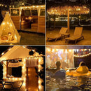 50FT Outdoor String Lights with Remote Dimmer, 25+2 Led Bulbs Connectable Dimmable Outdoor Lights, Support Timer Waterproof Shatterproof for Patio Yard Porch Deck by CozyNest Decor