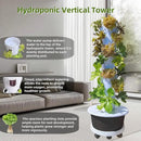 Hydroponic System Kit, Hydroponic Vertical Garden, Lettuce & Herb Starter Kit, with 36 Plant Holes, 9-Tier Indoor Outdoor Growing Tower with Climbing Trellis and Timer by GreenHaven Gardens