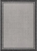 CAMILSON Indoor Outdoor Rug, 8x10 Bordered Gray Modern Area Rugs for Indoor and Outdoor Patios, Kitchen and Hallway Mats, Washable Porch Deck Outside Carpet (Bordered Grey, 8 x 10) by GreenHaven Gardens