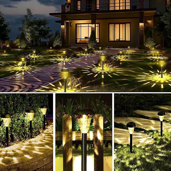 GIGALUMI 16 Pack Solar Lights Outdoor Waterproof, Warm White Pathway Light Solar Powered, Landscape Lighting, Garden Lights for Decor, Patio, Garden, Yard, Pathways, Walkways, photo 3 of 8