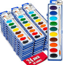 Watercolor Paint Set, Washable paint 10 Colors, 24 Sets with Brush Watercolor Paint Set by TinyTreasures Baby Boutique