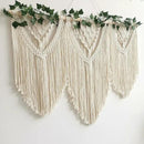 guzhiou large macrame wall hanging - Boho Tapestry Macrame Wall Decor Art- Chic Bohemian Handmade Woven Tapestry Home Decoration for Bedroom Living Room Apartment Wedding Party - 43"x32" (with Ivy) by CozyNest Decor
