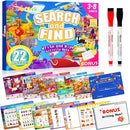Search and Find: 22 Preschool Learning Activities for Kids 3-8 | Travel Games for Car and Airplane | Toddler Learning Toys | Board Games and Activitys Book for Kids | Back to School Gifts by TinyTreasures Baby Boutique