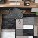 Rugshop Contemporary Modern Boxes for Home Office,Living Room,Bedroom,Kitchen Non Shedding Area Rug 4' x 6' Gray by TinyTreasures Baby Boutique