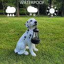 Garden Statues Dog Solar Hanging Light, Courtyard Resin Simulated Handicraft Dog Statue Ornament, Garden Yard Entrance Decoration.