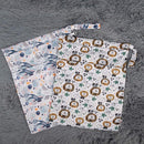 ALVABABY 2pcs Cloth Diaper Wet Dry Bags Waterproof Reusable with Two Zippered Pockets Travel Beach Pool Daycare Soiled Baby Items Yoga Gym Bag for Swimsuits or Wet Clothes LX-H358359 by TinyTreasures Baby Boutique
