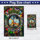 FLAGWIX All The People Living Life In Peace Hippie Flag - House Flag 30x40, Decorations For Home, Outside - Peace Sign, Boho, Hippie Decor, Double Sided, Heavy Duty Canvas Flag Indoor Outdoor by GreenHaven Gardens