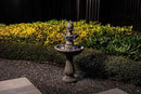Outdoor Water Fountain –42.2 in. Tall Large Floor-Standing Outside Fountains with 3 Tier Elegant Waterfall Feature for Garden, Yard, Patio, Home Decor (Grey) by GreenHaven Gardens