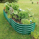 1 Pack 8x3x1.5FT Galvanized Raised Garden Bed Kit Oval Metal Ground Planter Box Outdoor Bottomless Planter Raised Beds for Vegetables Flowers Herbs Fruits, Green by CozyNest Decor
