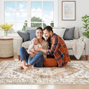 Lahome Washable Living Room Area Rugs 8x10 - Boho Ultra-Thin Non-Slip Bedroom Rug 8x10 Under Bed, Farmhouse Neutral Print Floor Carpet for Dining Room Office (Taupe,8'x10') by TinyTreasures Baby Boutique