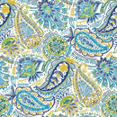LVTXIII 2 Pack Outdoor/Indoor High Back Chair Cushions, Deep Seat Patio Seat and Back Cushion Set, Stuffed High Rebound Foam Rocking Chair Cushions, 44”x22”x4”, Paisley Blue by GreenHaven Gardens