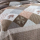 NEWLAKE Quilt Bedspread Sets-Checkered Floral Reversible Coverlet Set,King Size by CozyNest Decor