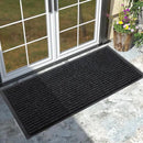 Yimobra Front Door Mat Outdoor Indoor Entrance, 100% Waterproof All-Season All Weather Doormat, Welcome Matt Outside Entry, Non Slip, Low Profile, Heavy Duty Patio Porch Floor Mats,47 x 24,Black Grey by CozyNest Decor