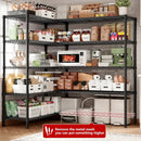 REIBII 72.8" W Storage Shelves Load 1600LBS, 5 Tier Metal Shelving Unit Wire Shelving for Storage Rack Heavy Duty Metal Shelves for Garage Pantry Kitchen, 17.7" D x 72.8" W x 70.9" H by GreenHaven Gardens