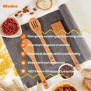 Riveira Cherry Wooden Spoons for Cooking Set of 3 – Natural Cherry Wooden Cooking Utensils, Wooden Spatula, Wooden Spoon - Premium Quality Wooden Utensil Set for Non-Toxic Cooking by CozyNest Decor