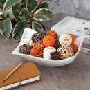 ANDALUCA Large Decorative Vase Filler Bag with Orbs, Balls (Sunset Orange) by CozyNest Decor