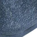 Oval Storage Bench 43.5" Linen Fabric Upholstered Entryway Bench with Solid Wood Legs Ottoman Bench Indoor Bench for Living Room/Bedroom/End of Bed/Entryway (Blue) by CozyNest Decor